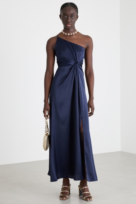 Abito monospalla in raso Intrend