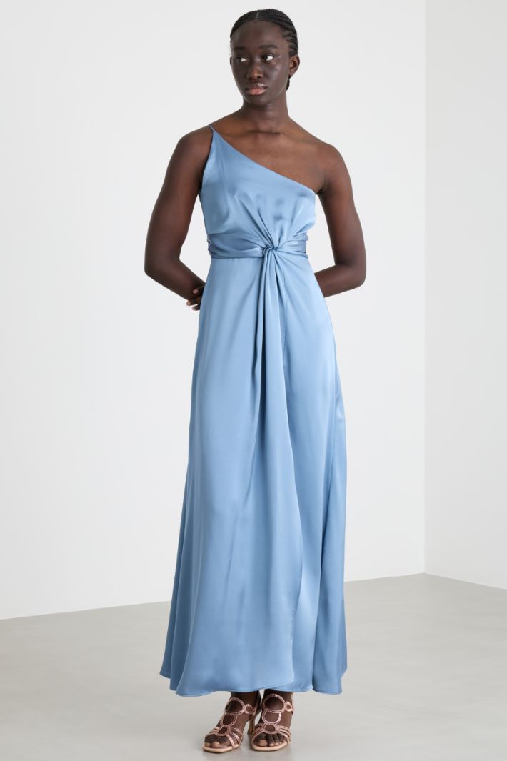 Abito monospalla in raso Intrend - 2