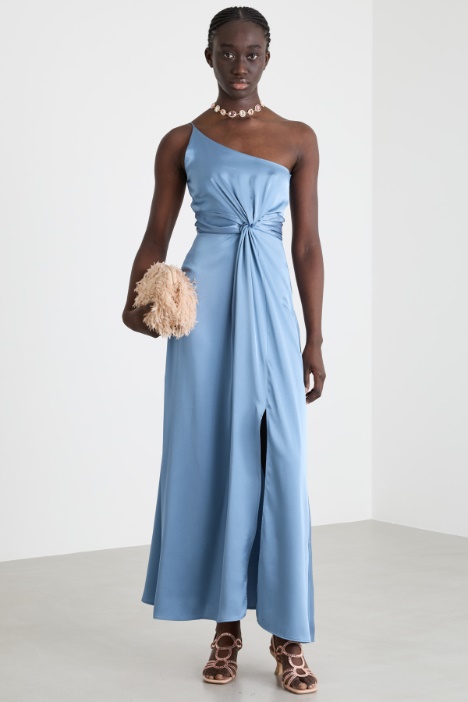 Abito monospalla in raso Intrend