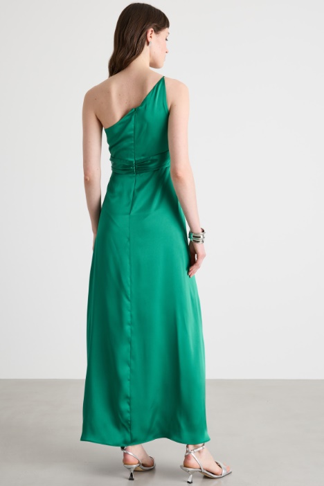 Abito monospalla in raso