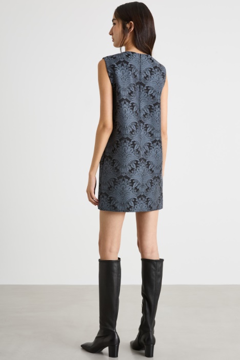 Abito corto in jacquard