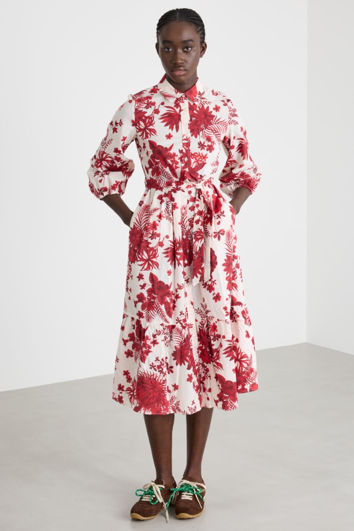 Midi shirt dress in muslin Intrend - 2