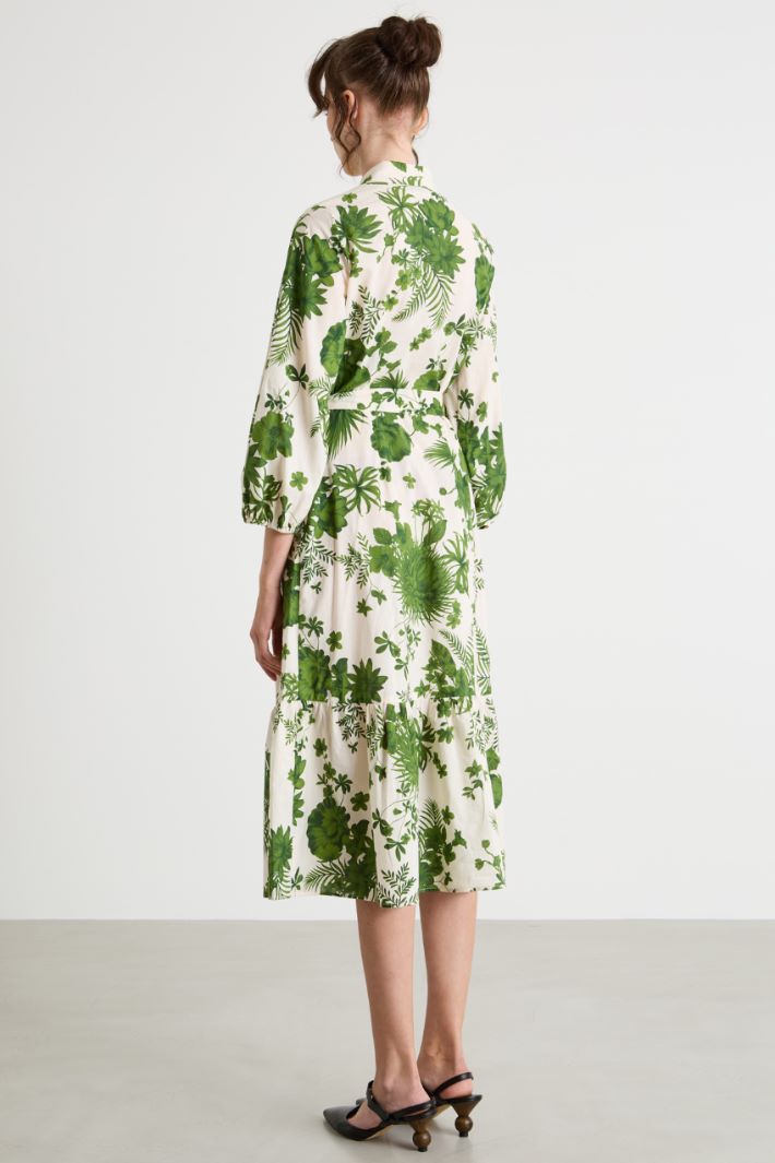 Midi shirt dress in muslin Intrend - 4