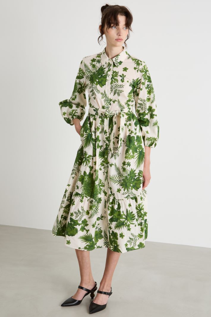 Midi shirt dress in muslin Intrend - 2