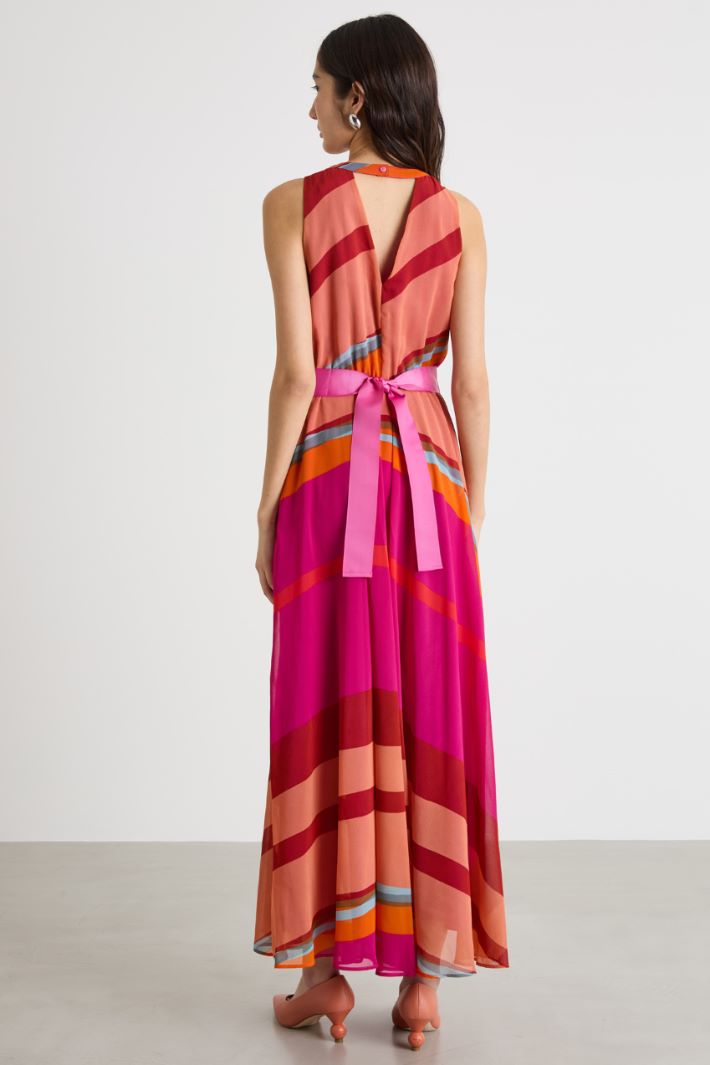 Abito lungo in georgette Intrend - 4