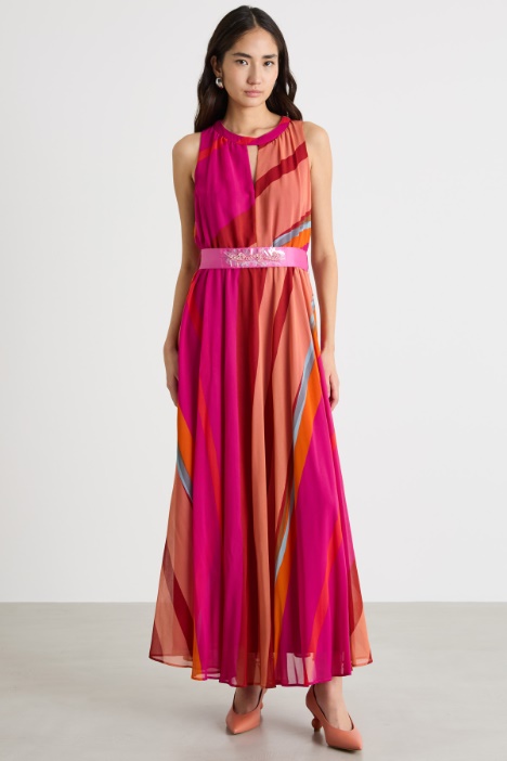 Abito lungo in georgette