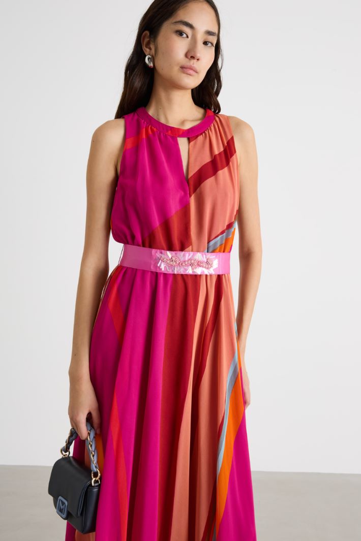 Abito lungo in georgette Intrend - 3