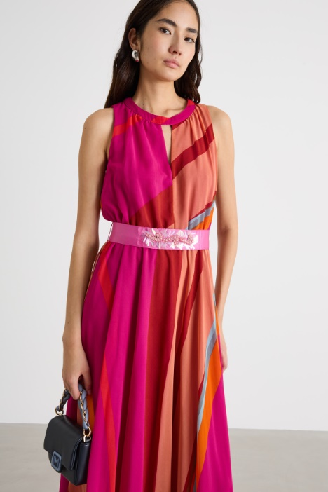 Abito lungo in georgette