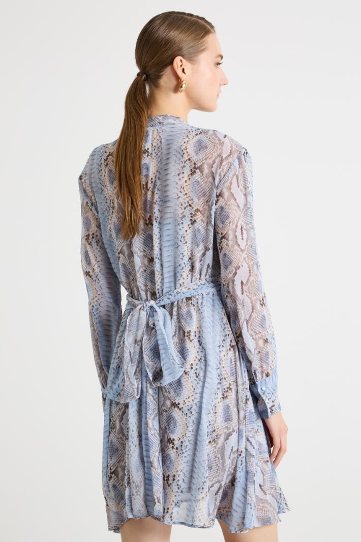 Animal print georgette dress Intrend - 4