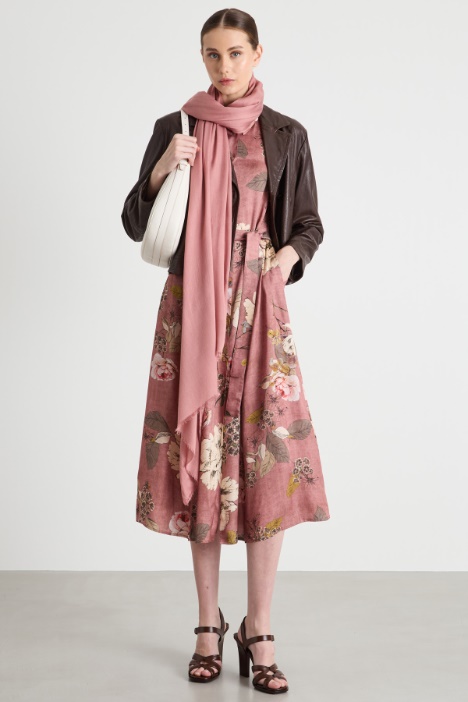 Printed satin shirt dress Intrend