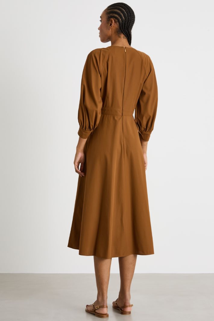 Midi dress with puff sleeves Intrend - 4