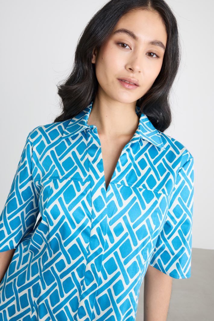 Satin shirt dress Intrend - 3