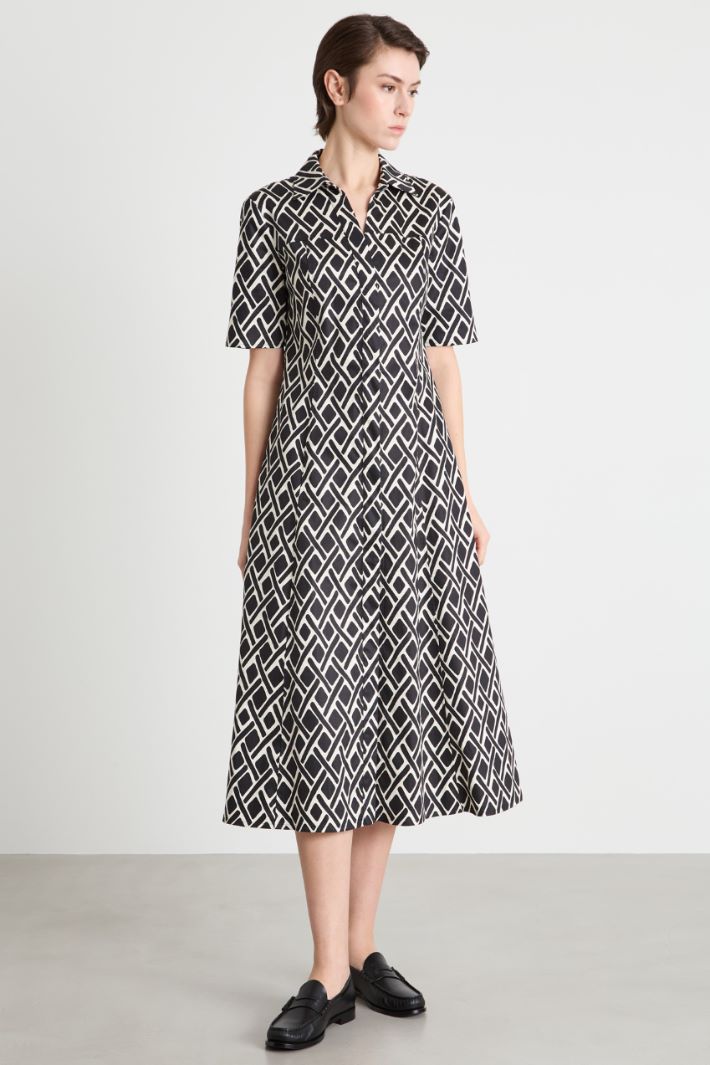 Satin shirt dress Intrend - 2