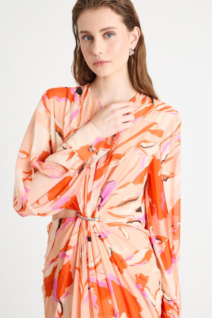 Cut-out georgette dress Intrend - 3