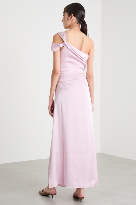 Abito monospalla in raso