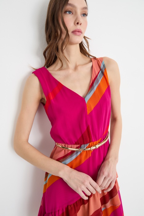 Abito in georgette con balze