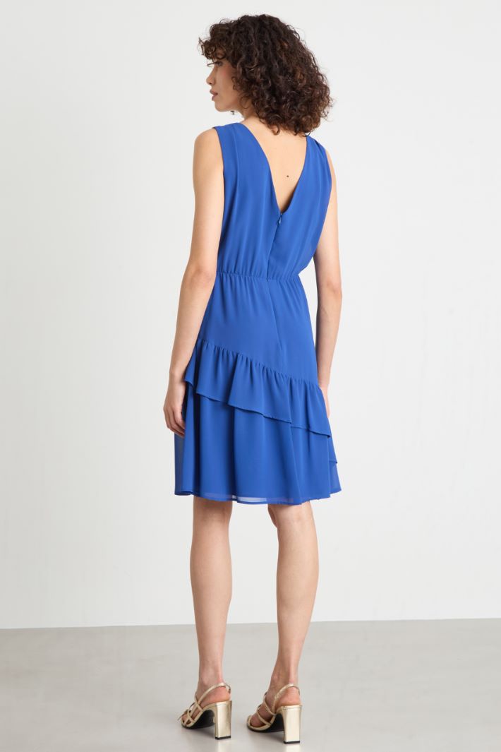 Flounced georgette dress Intrend - 4