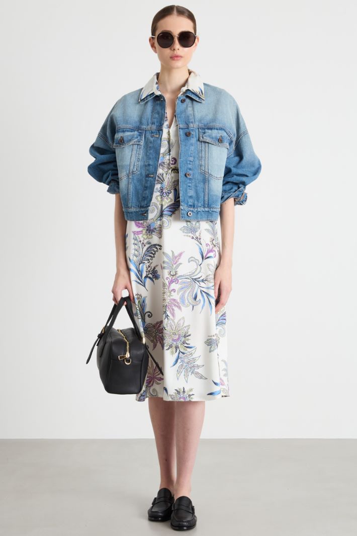 Printed twill dress Intrend