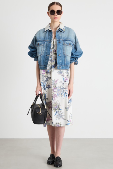 Printed twill dress Intrend