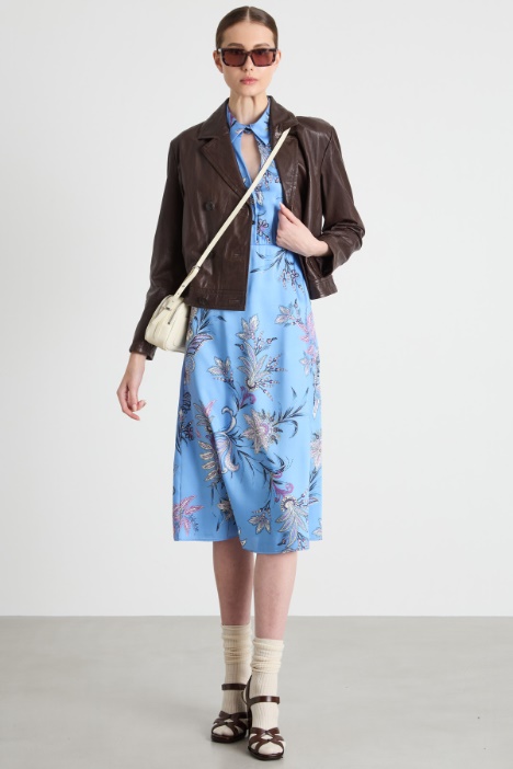 Printed twill dress Intrend