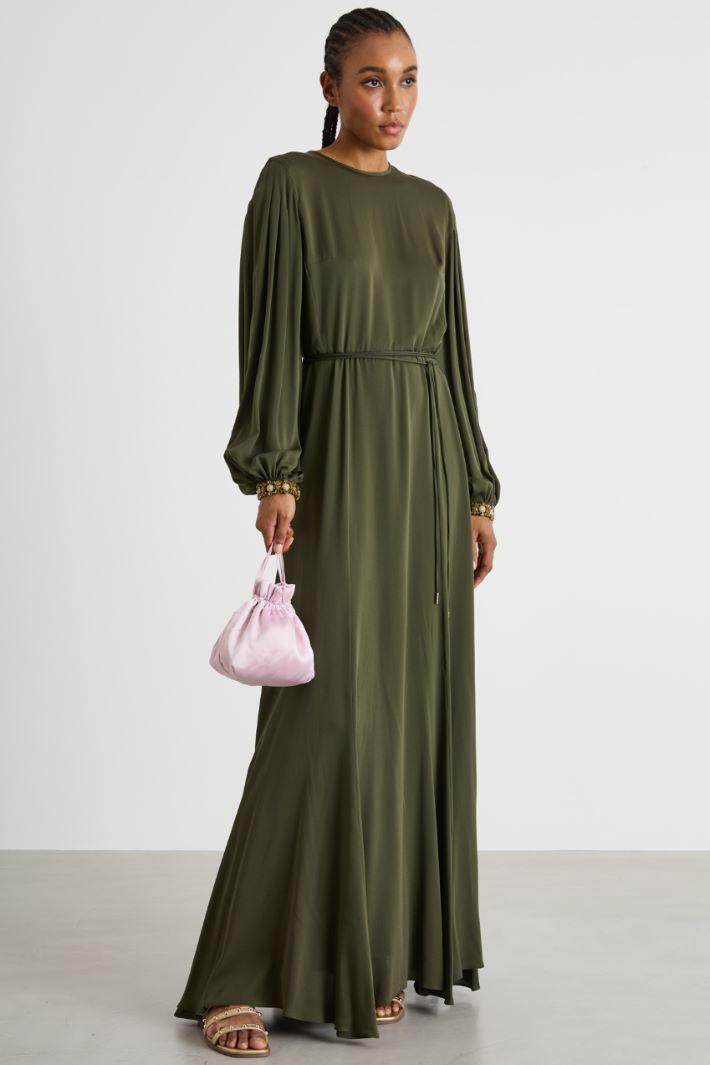 Crystal-embroidered maxi dress Intrend