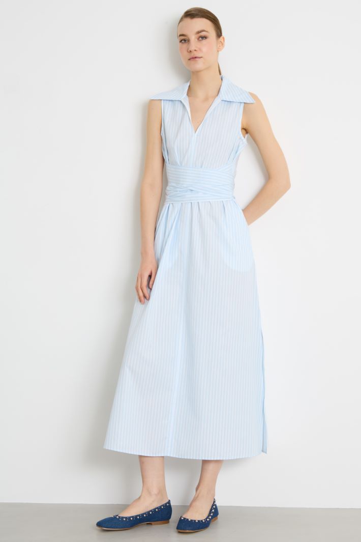 Belted poplin shirt dress Intrend - 2