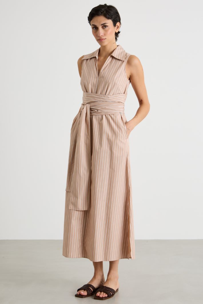 Abito in popeline con cintura Intrend - 2