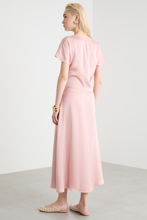 Abito midi in raso