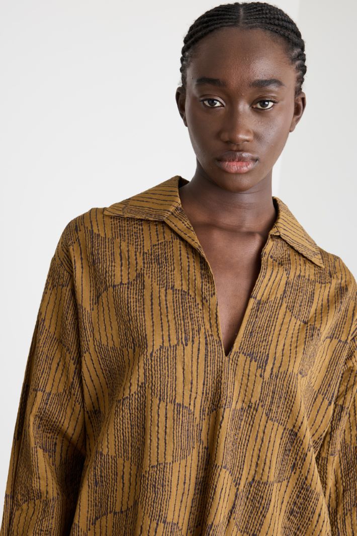 Side-Slit Kaftan Dress Intrend - 3