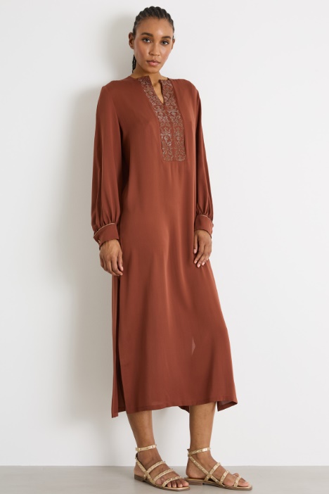 Abito a tunica con microstrass