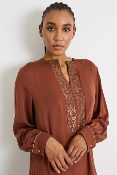 Abito a tunica con microstrass