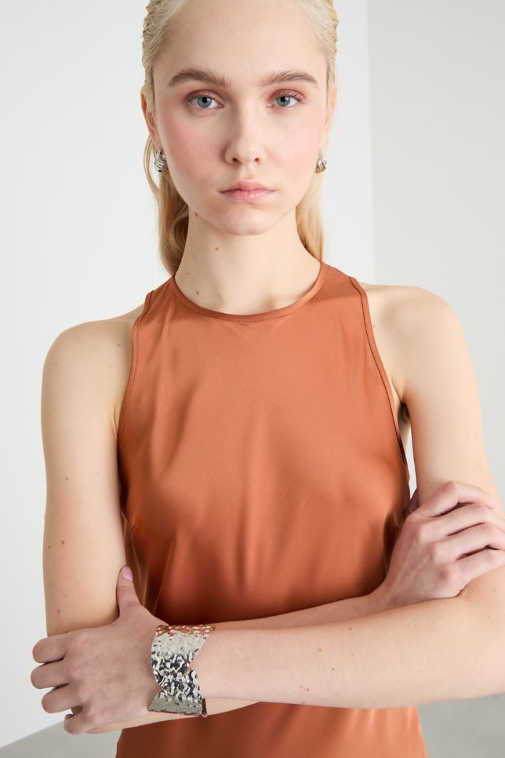 Abito lungo in raso fluido Intrend - 3