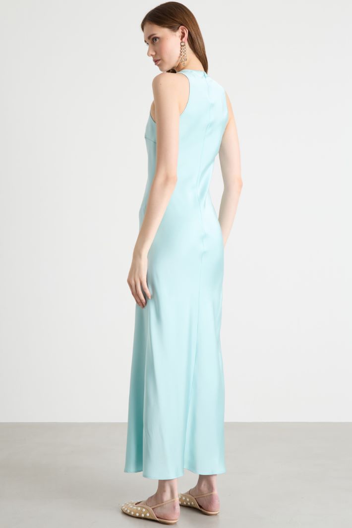 Abito lungo in raso fluido Intrend - 4