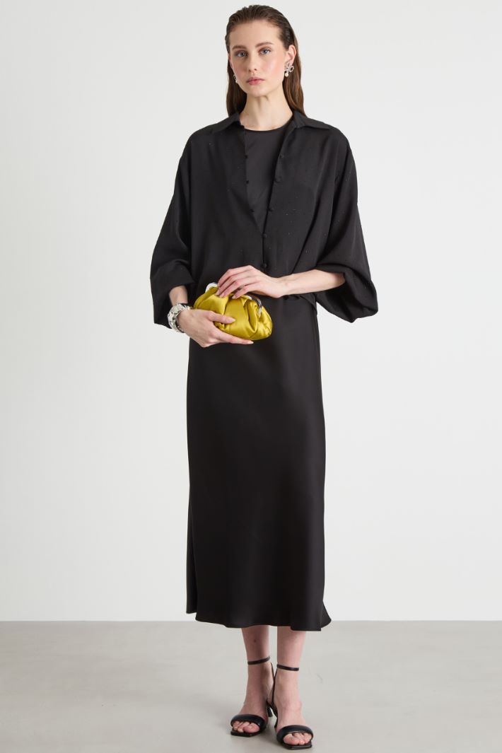 Fluid satin maxi dress Intrend