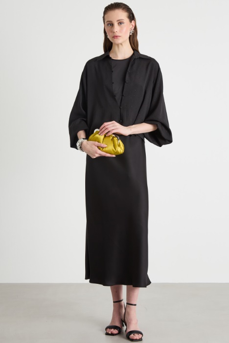 Fluid satin maxi dress Intrend