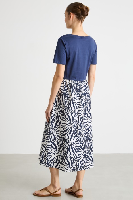 Abito in jersey e popeline