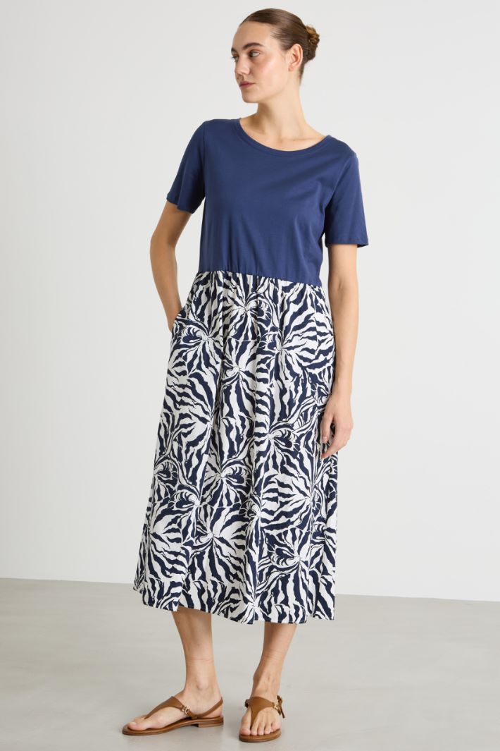 Abito in jersey e popeline Intrend - 2