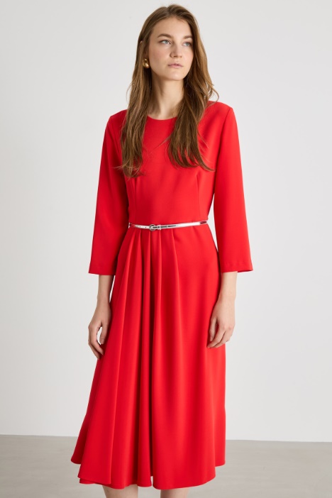 Vestido midi de cady