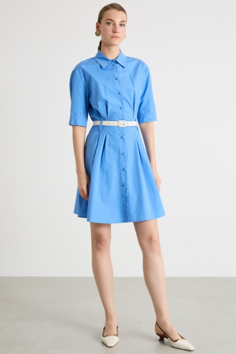 Short Poplin Shirt Dress Intrend