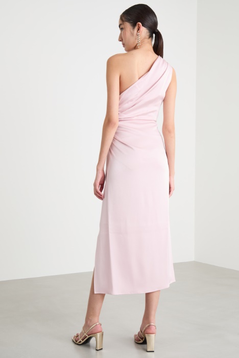 Abito monospalla in raso