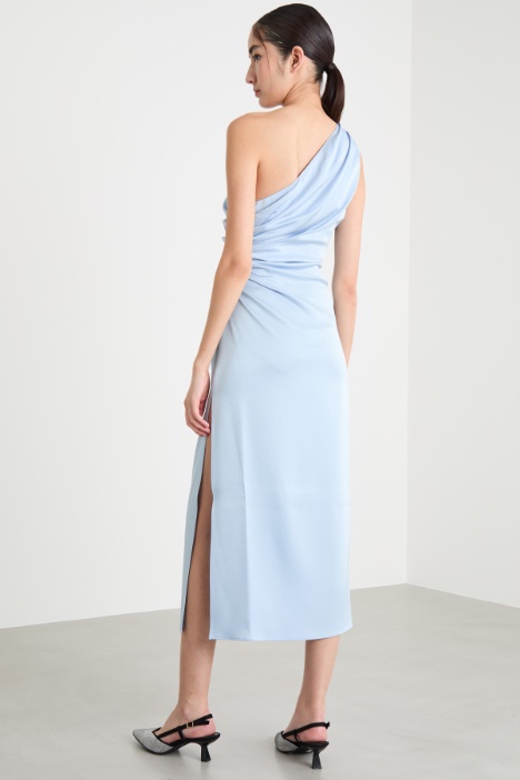 Abito monospalla in raso