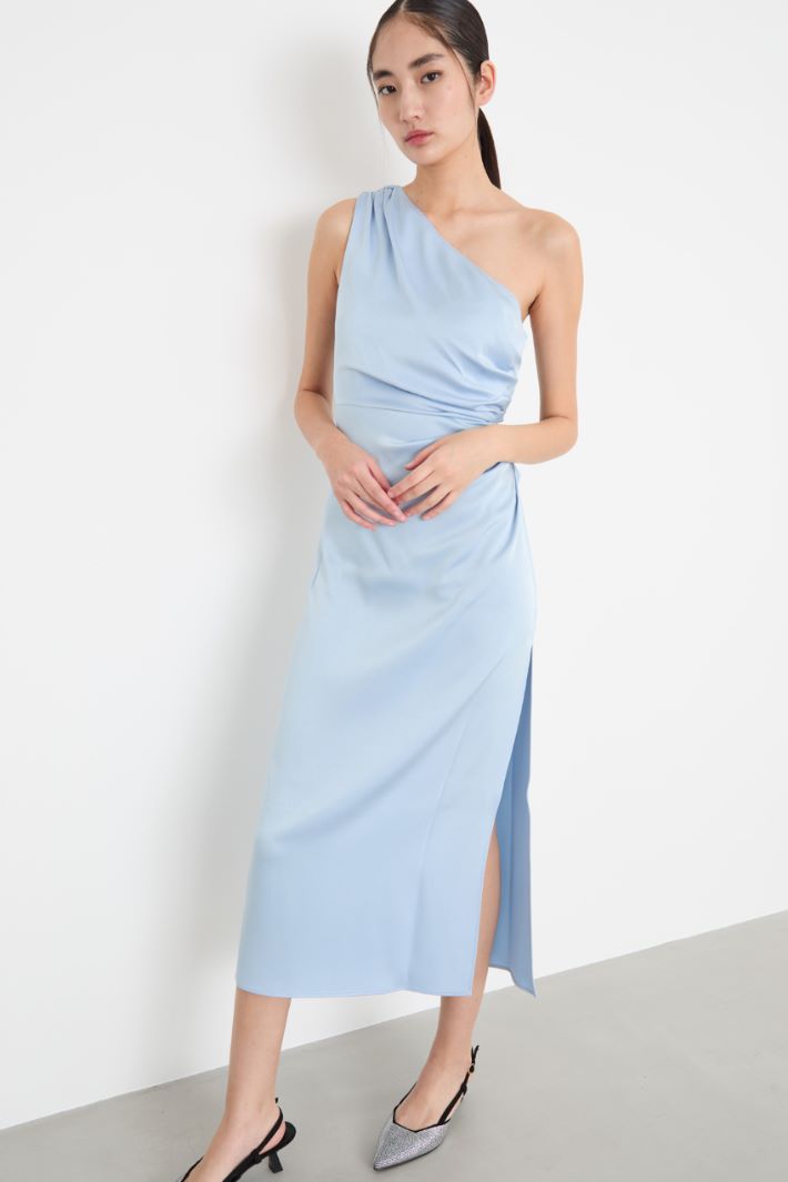 Satin one-shoulder dress Intrend - 2