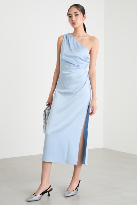 Satin one-shoulder dress Intrend