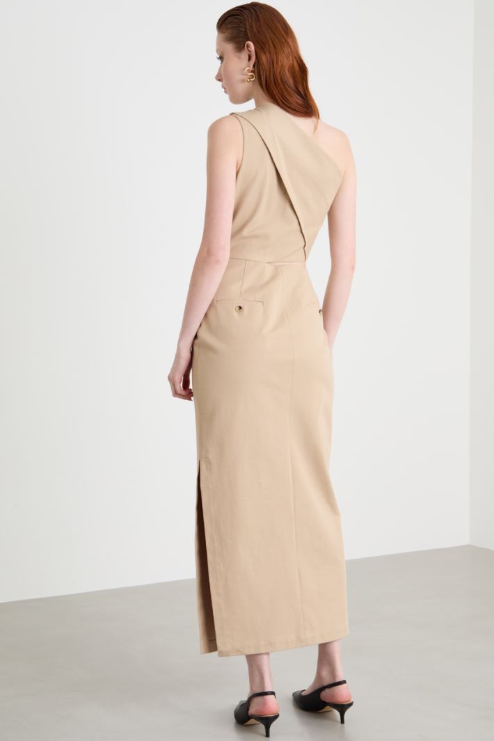 Abito monospalla in twill Intrend - 4