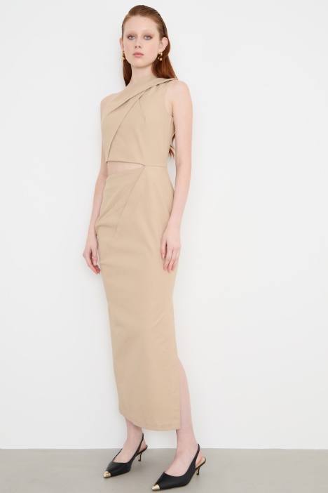 Abito monospalla in twill