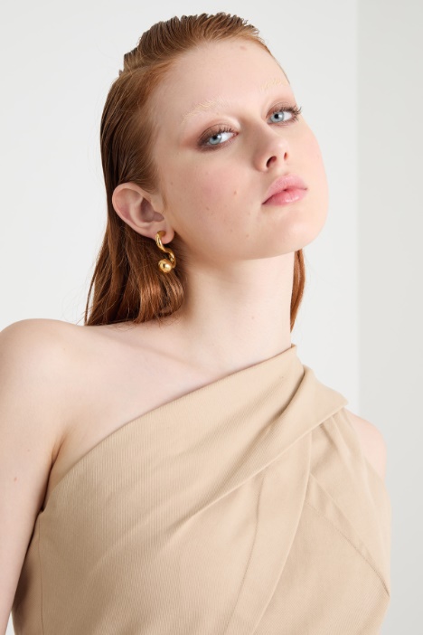 Abito monospalla in twill