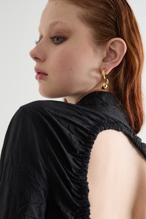 Abito chemisier lungo in tela