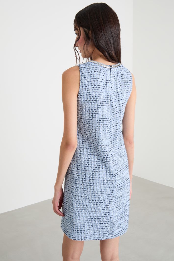 Rhinestone-embellished natté dress Intrend - 4