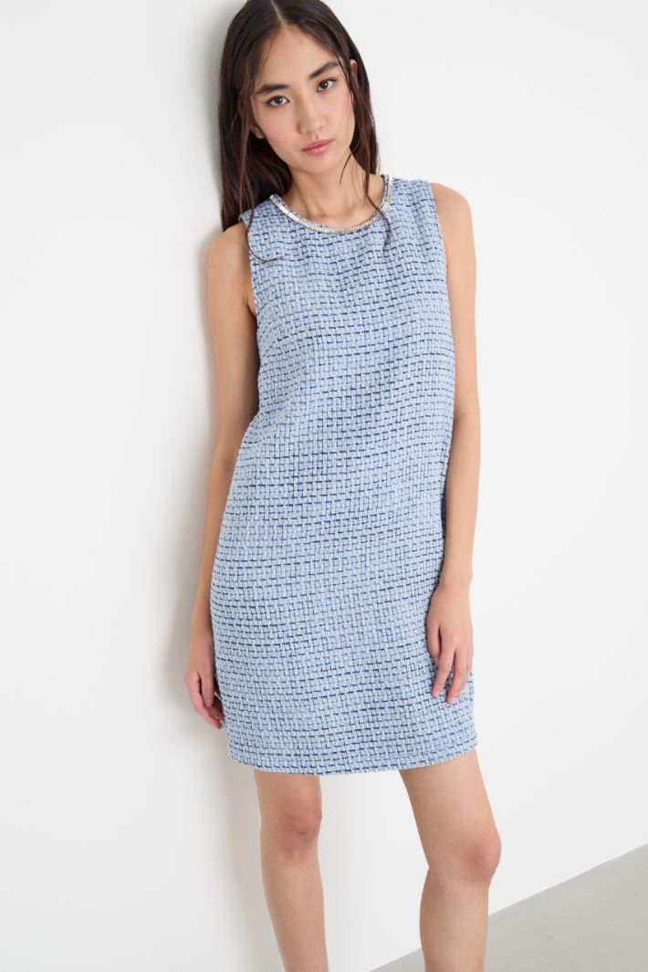 Rhinestone-embellished natté dress Intrend - 2