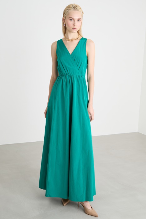 Maxi dress in taffettà
